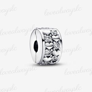 Pandora Infinite Hearts Sparkling Clip Charm|Pendant